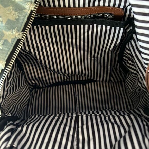 Distressed Denim Stars Backpack MMS Design Studios - Picture 6 of 10